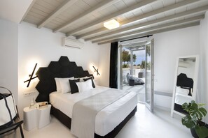 Luxury Villa, 4 Bedrooms, Private Pool, Sea View (Dafni) | Courtyard view - Amalgam Homes Mykonos (Mykonos)