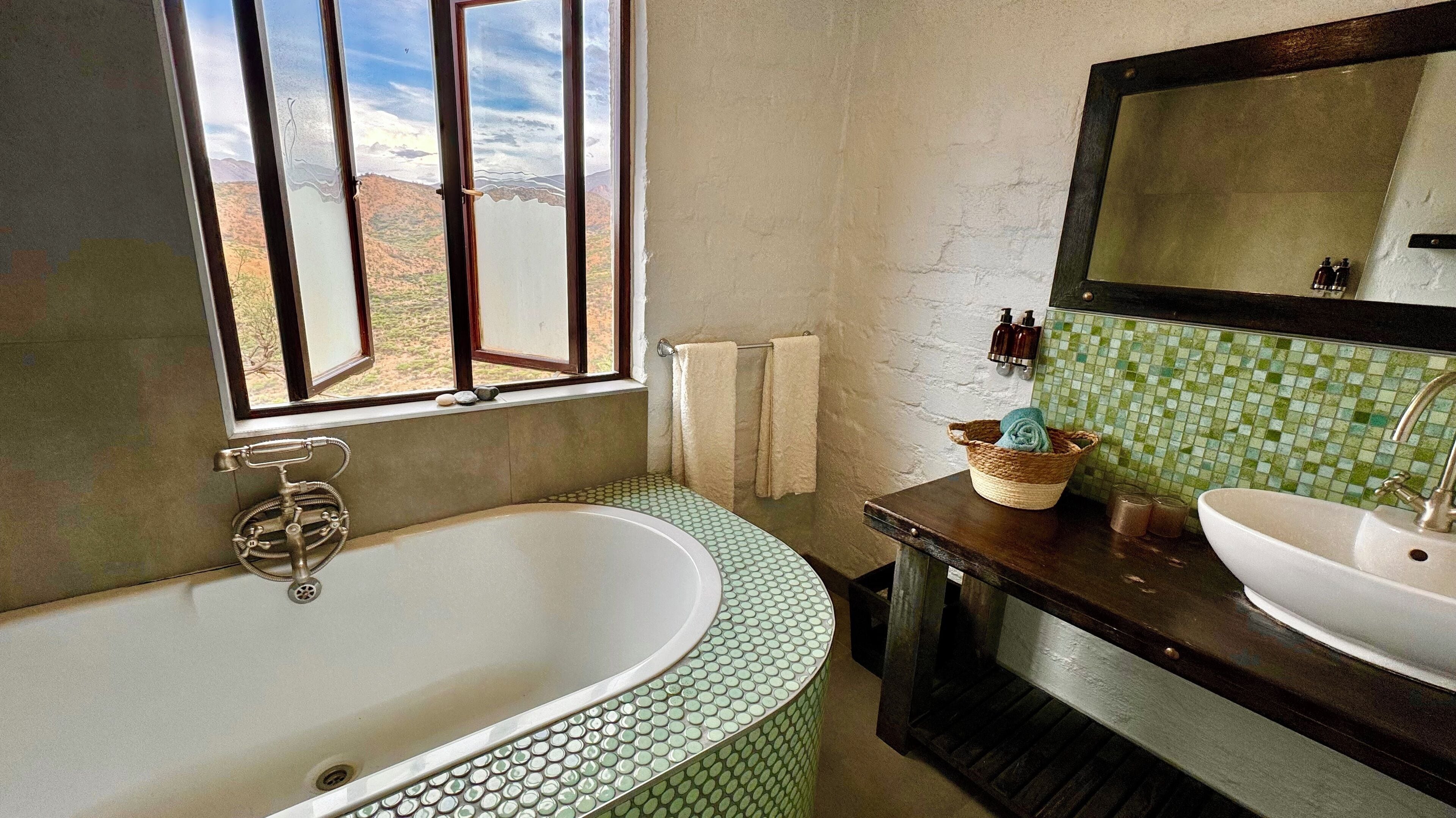 double room | bathroom | free toiletries, hair dryer, towels