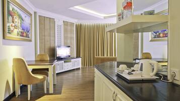 Royal-suite | Opholdsområde | LED-tv