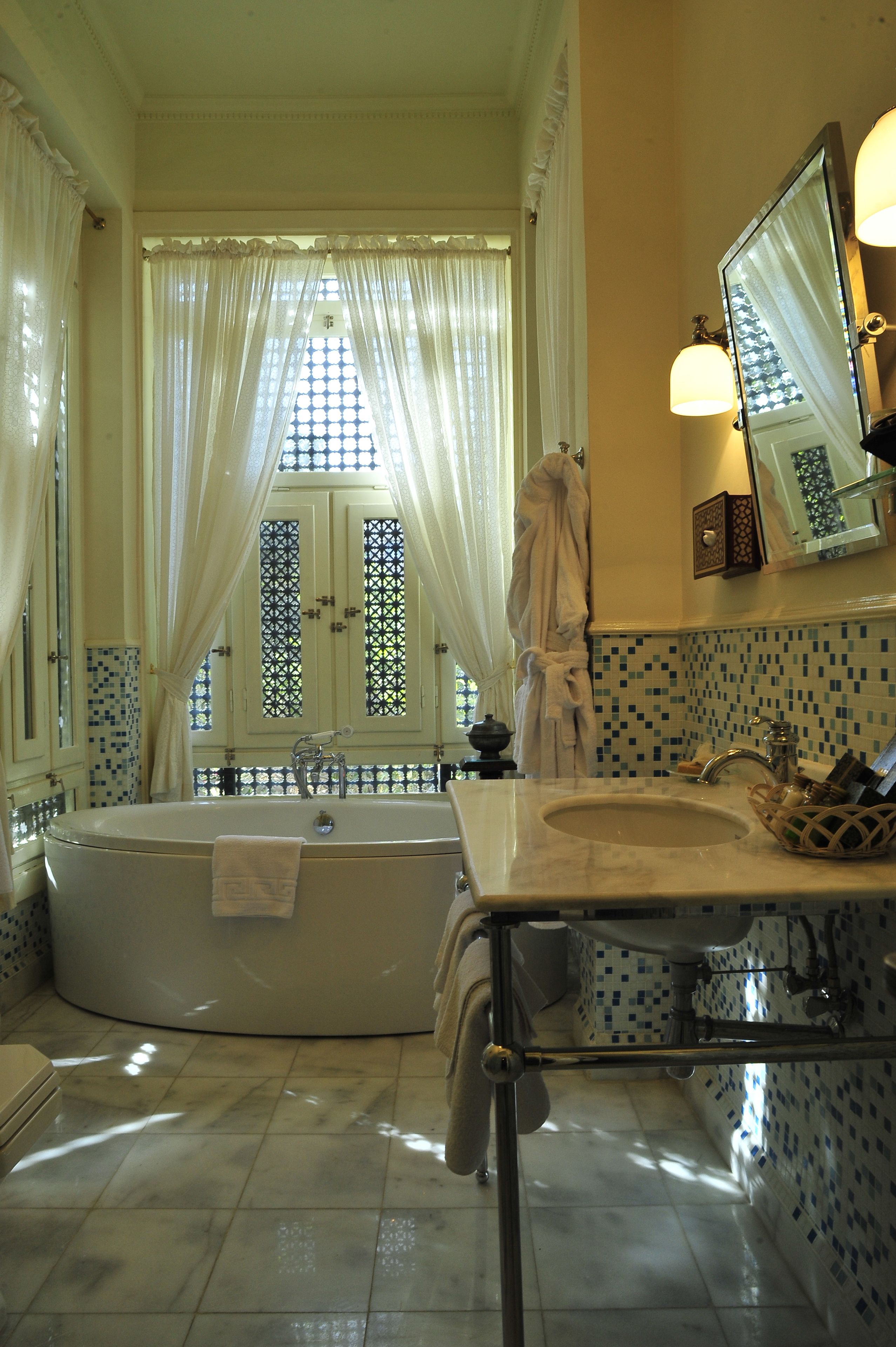 free toiletries, hair dryer, bathrobes, slippers