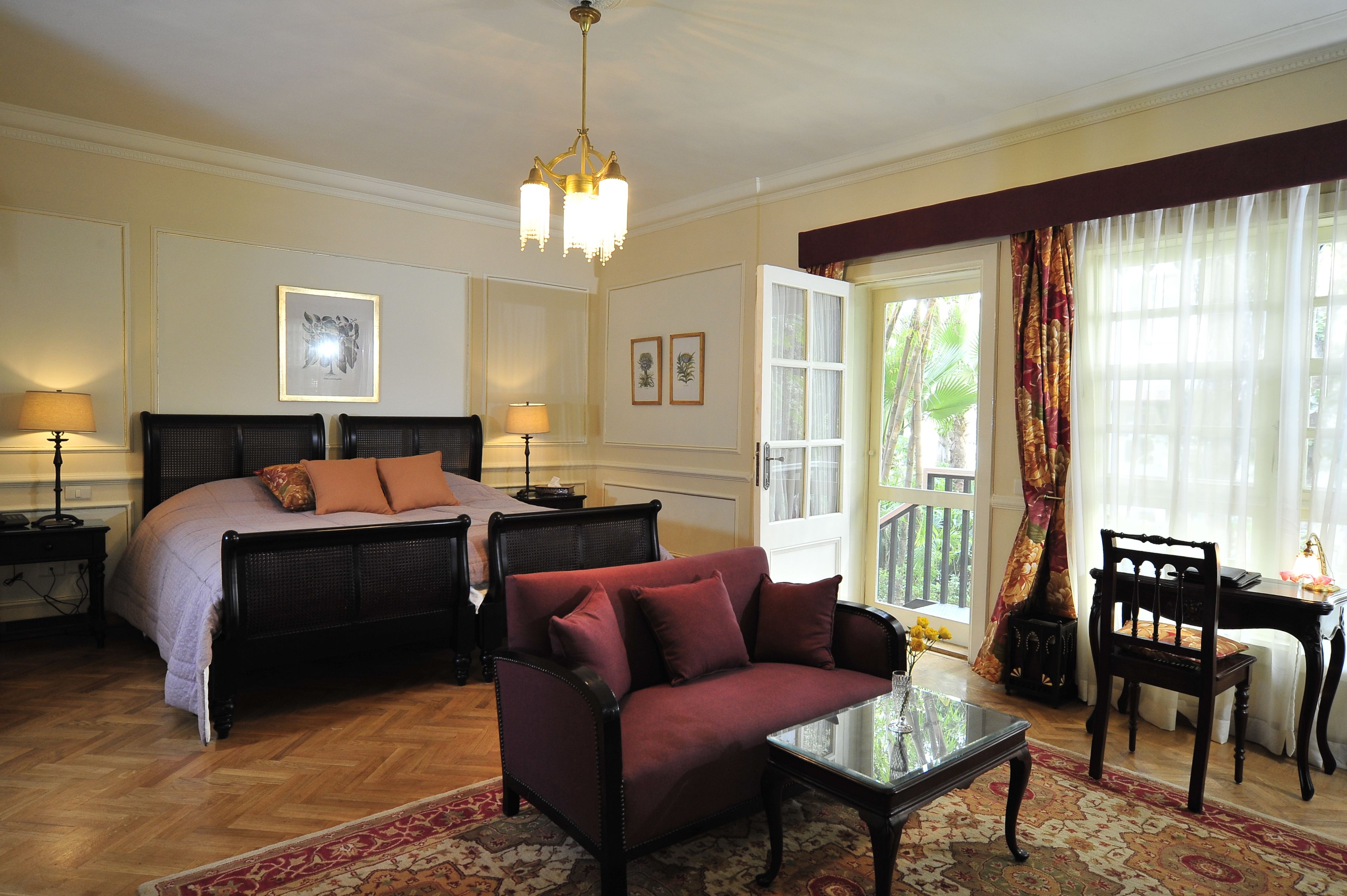 deluxe double or twin room, garden view, garden area | 1 bedroom, premium bedding, free minibar items, in-room safe