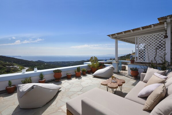 Villa, 3 Bedrooms, Sea View (Pano Spiti) | Balcony