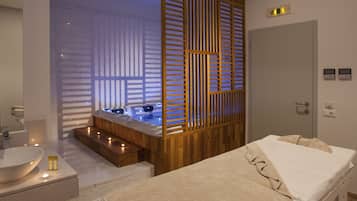 Sauna, steam room, body treatments, aromatherapy, hot stone massages