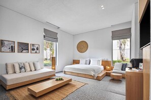 Ropa de cama de alta calidad y minibar con artículos gratuitos 