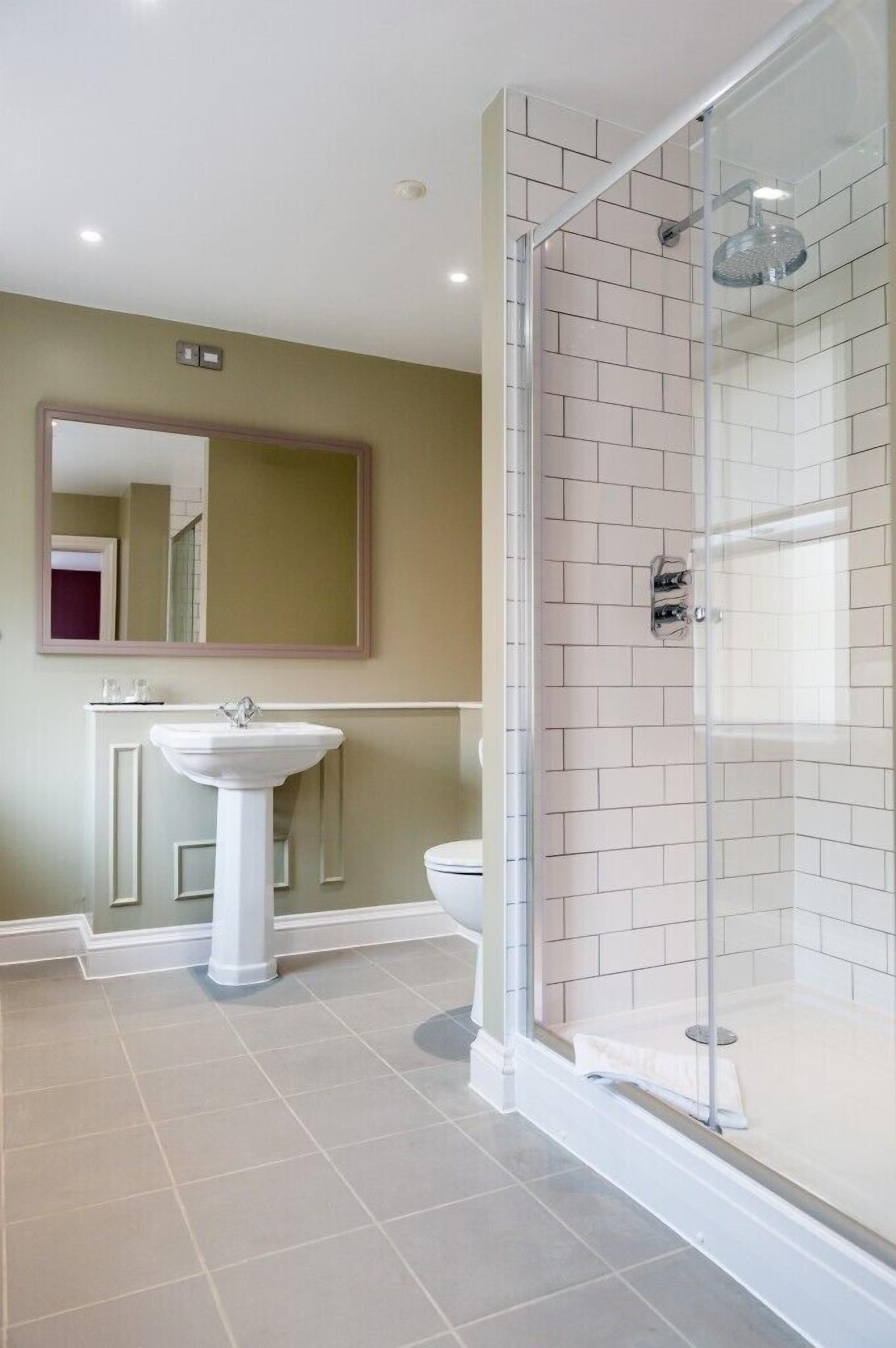 double room | bathroom | shower, designer toiletries, hair dryer, slippers