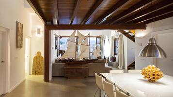 Télévision à écran plat, chauffage par le sol