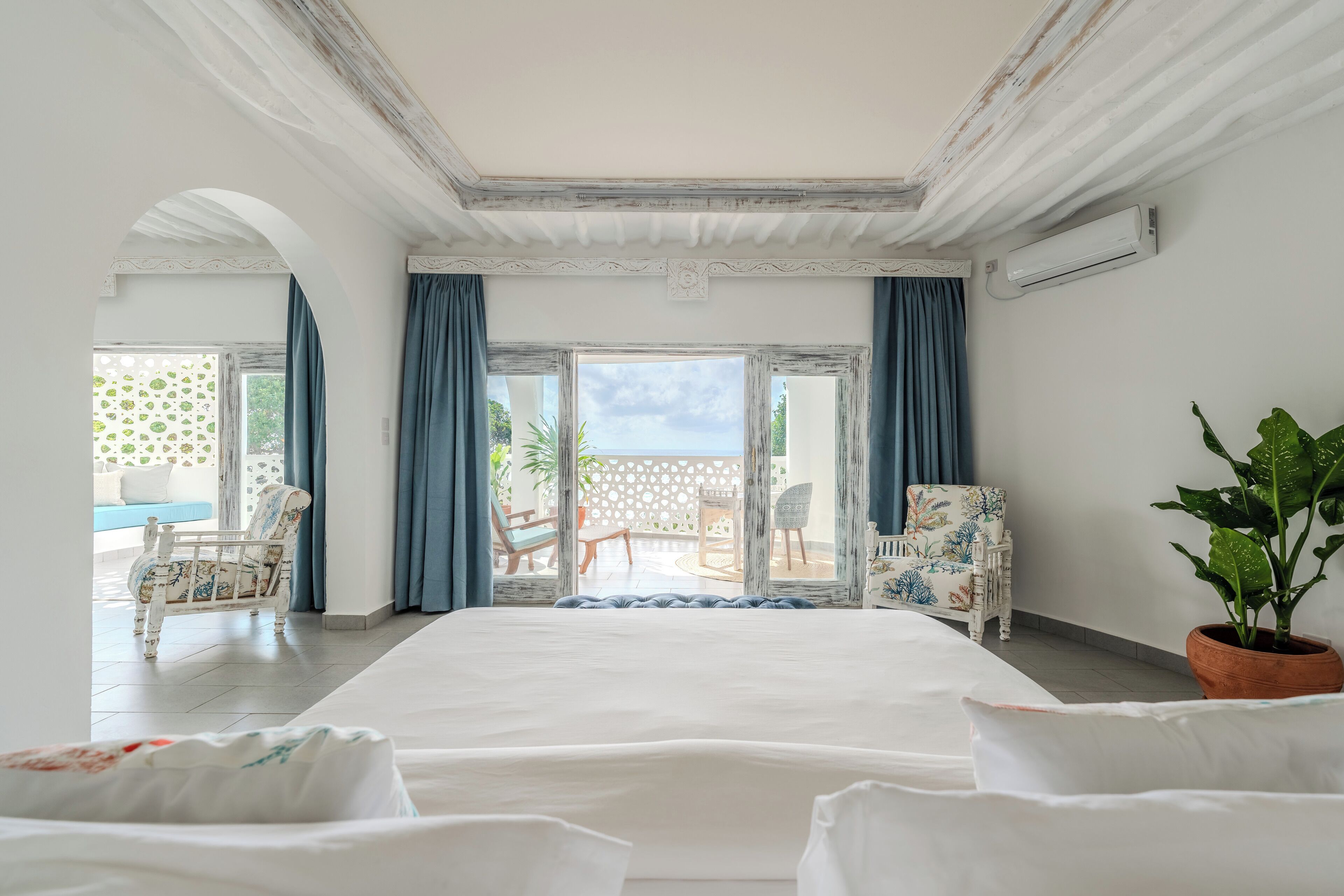 Superior-Doppelzimmer, 1 Schlafzimmer, Nichtraucher, Meerblick | Zimmersafe, Schreibtisch, kostenloses WLAN, Bettwäsche