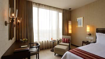 Premium bedding, minibar, in-room safe, desk