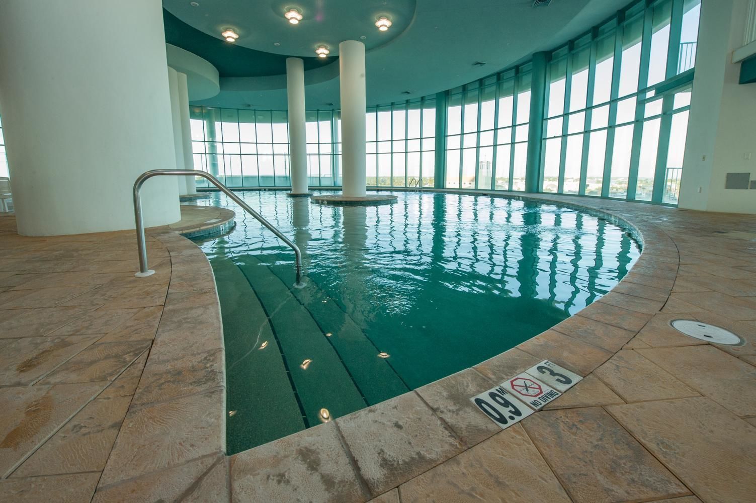 Indoor pool, outdoor pool, sun loungers