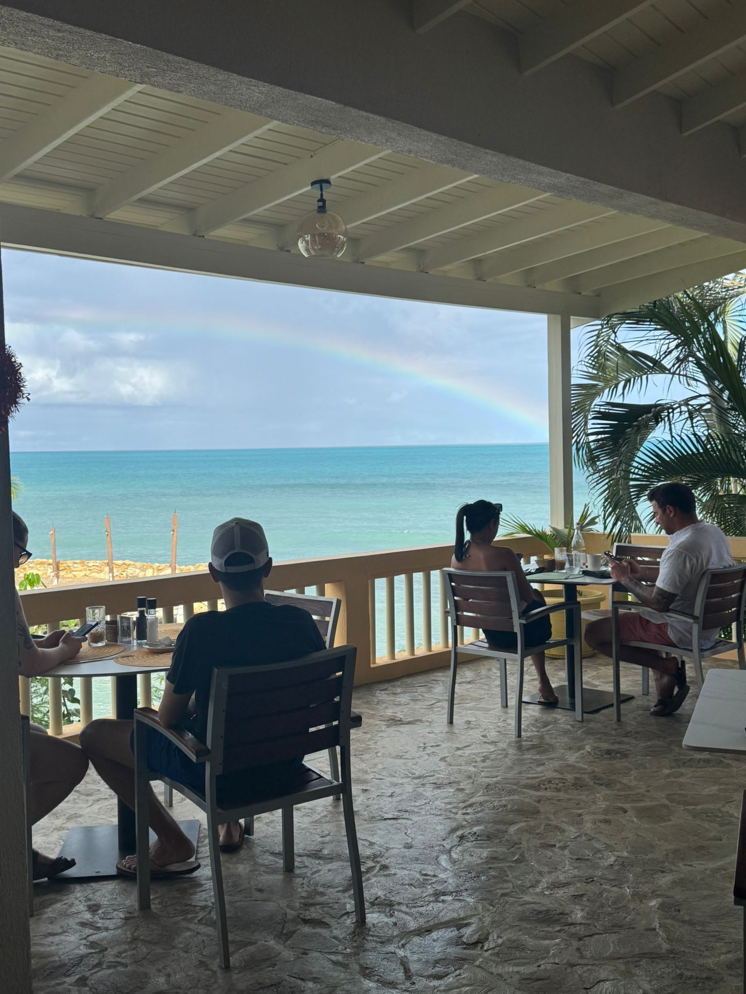 breakfast, lunch, dinner served; sea views