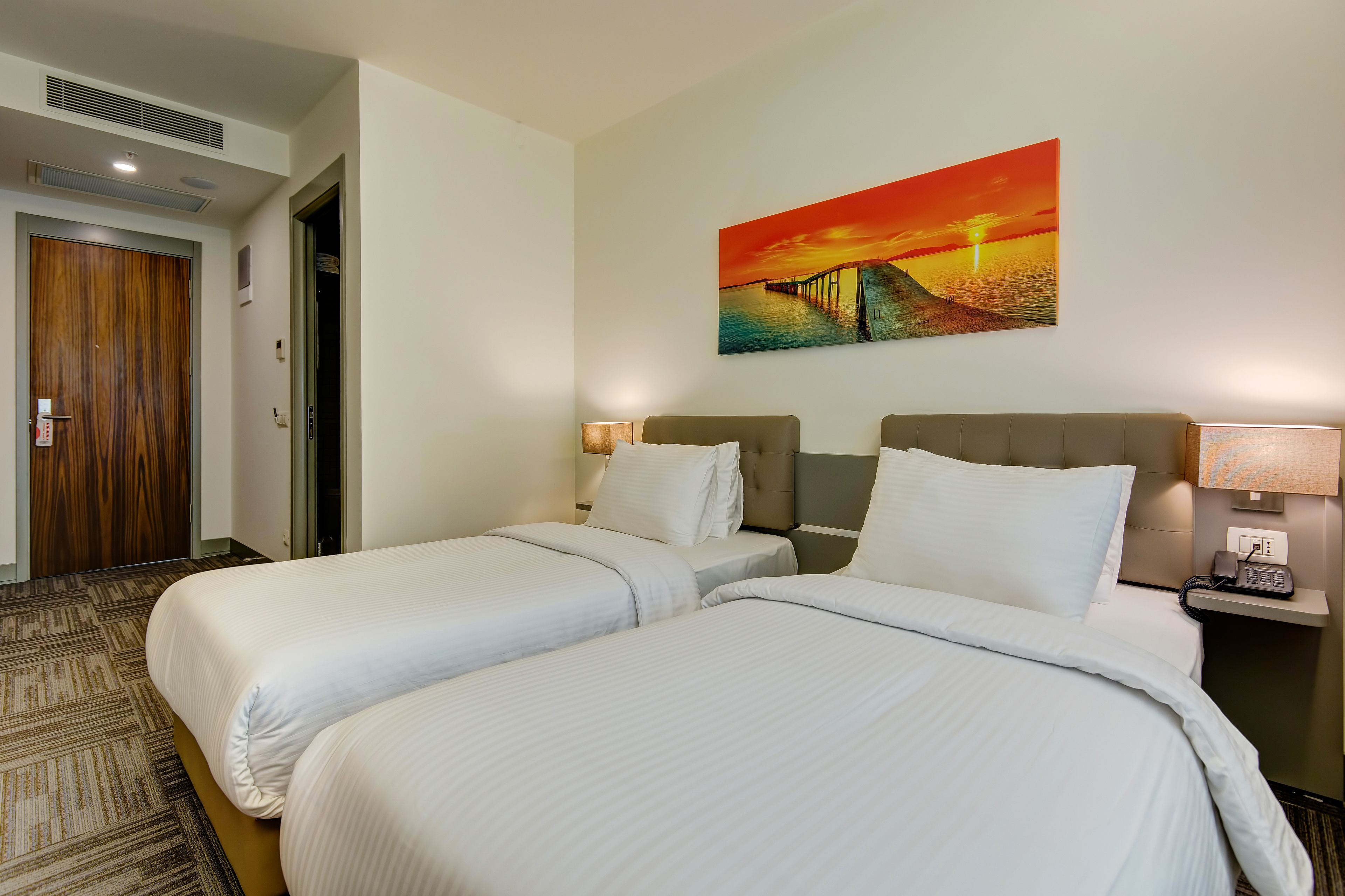 Free minibar, in-room safe, individually decorated