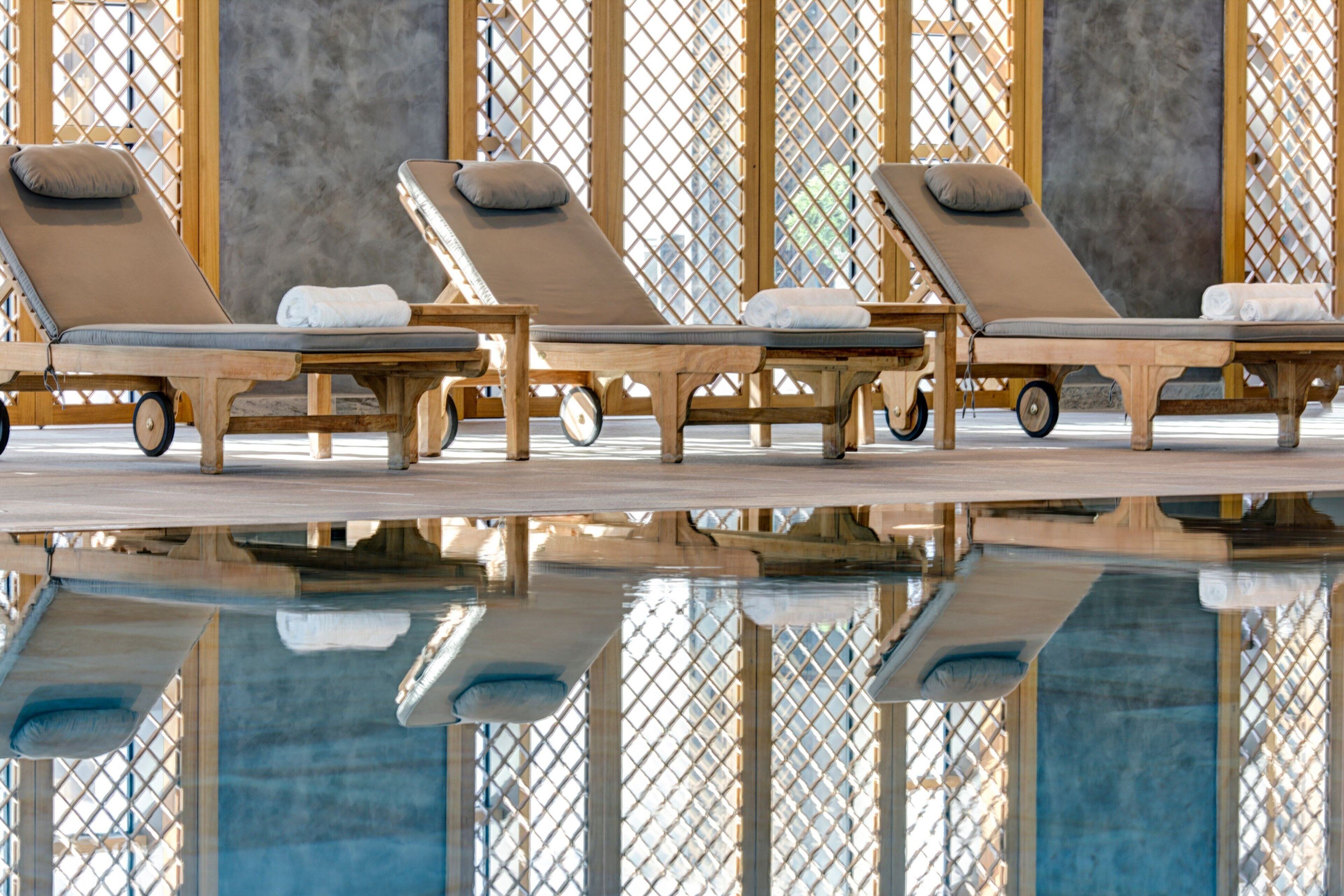 Indoor pool, seasonal outdoor pool, lifeguards on site