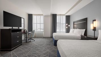 2 Queen Accessible Room with Bathtub Non-Smoking | In-room safe, desk, laptop workspace, blackout drapes