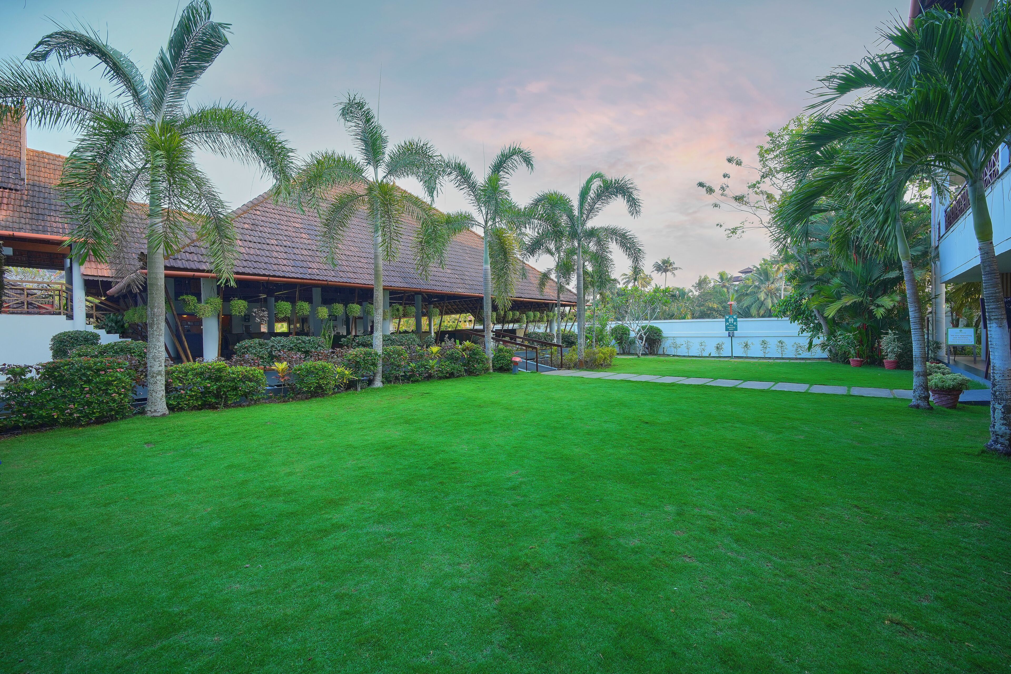 outdoor banquet area