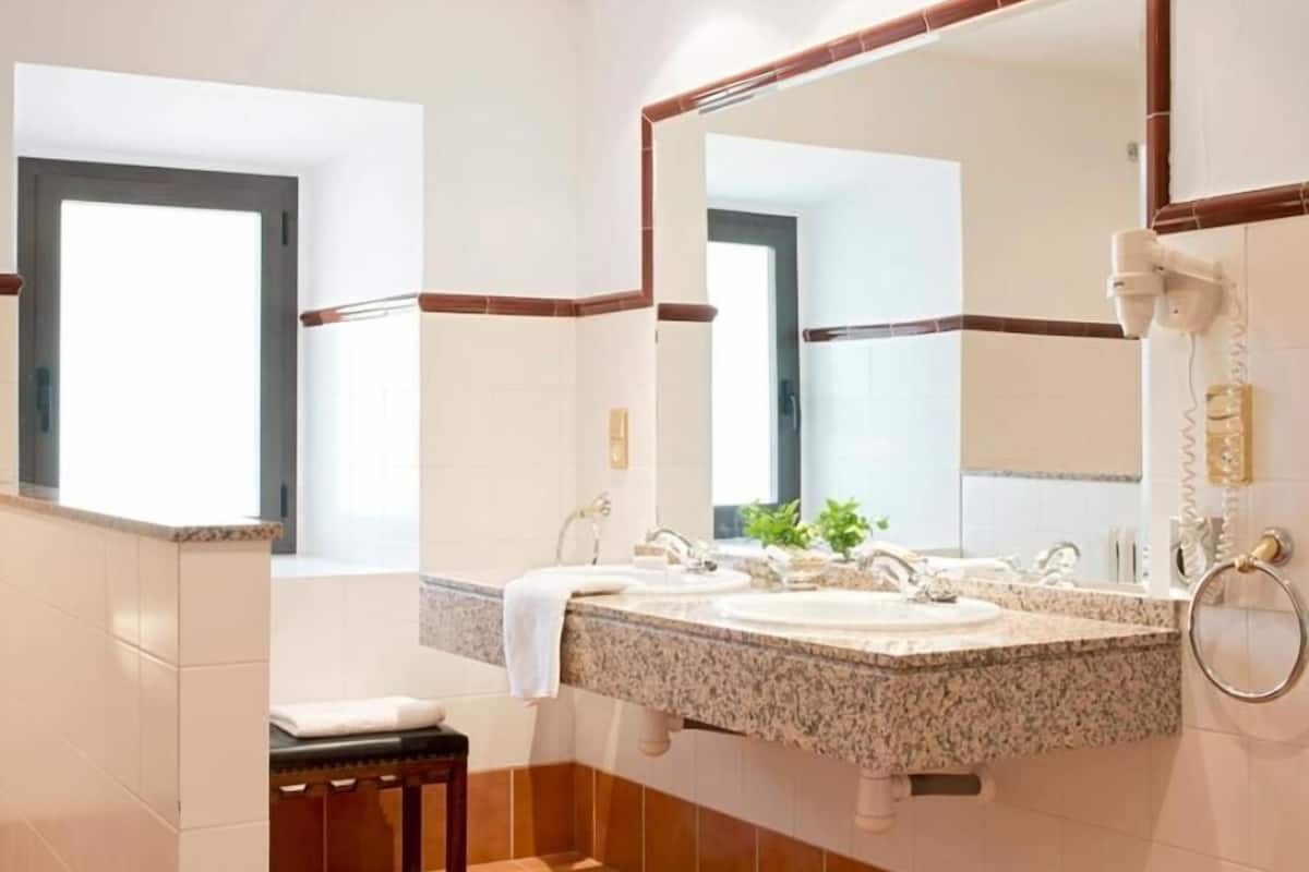 shower, free toiletries, hair dryer, bidet