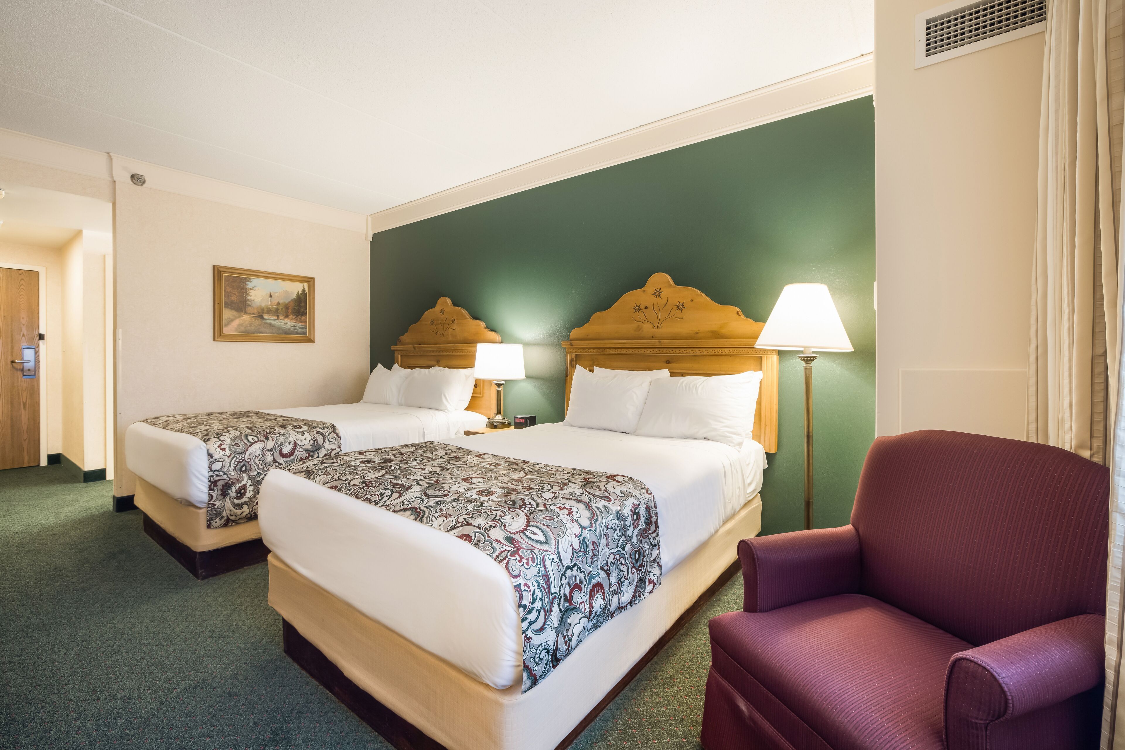 deluxe room, 2 queen beds, non smoking | 1 bedroom, hypo-allergenic bedding, desk, blackout curtains