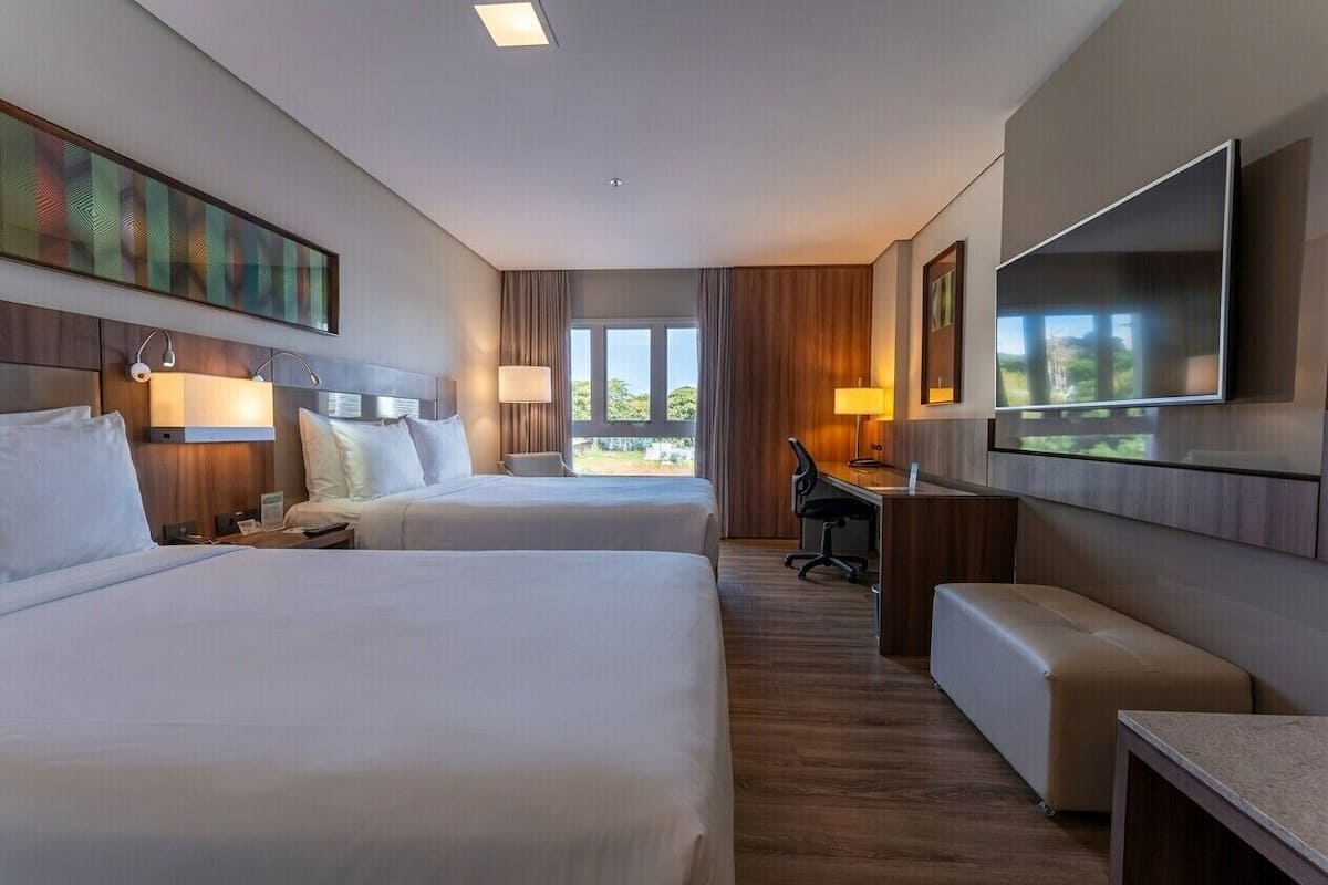 Deluxe Twin Room | Minibar, in-room safe, desk, blackout drapes