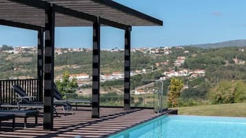 Indoor pool, outdoor pool, sun loungers
