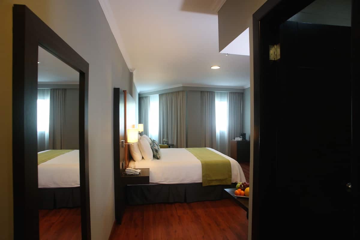 junior suite, 1 king bed, ensuite | premium bedding, pillow-top beds, in-room safe, desk