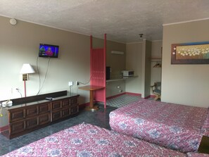 Standard Room, 2 Queen Beds, Non Smoking | Free wired Internet, bed sheets, wheelchair access
