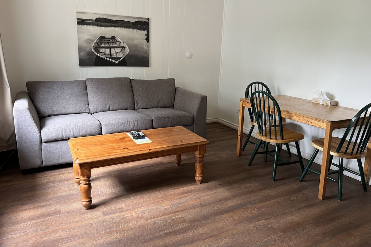 Standaard kamer, 1 slaapkamer, keuken, gedeeltelijk uitzicht op meer (Castledown #18) | Woonruimte | Boeken en een filmbibliotheek