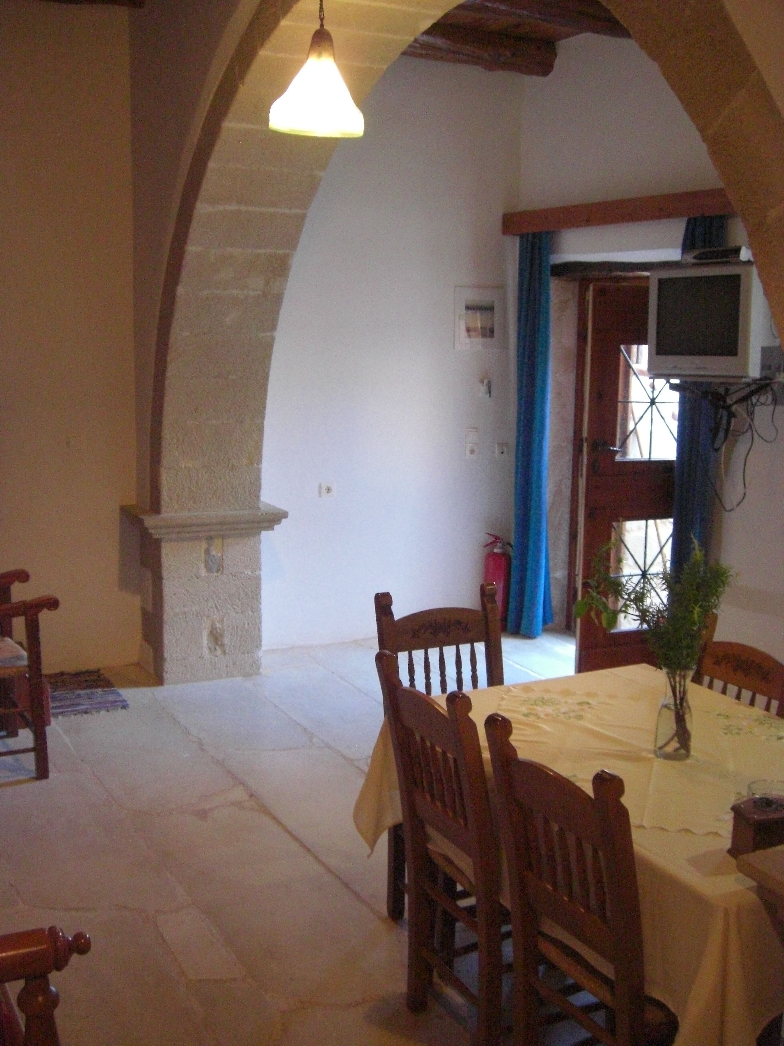 superior apartment, 2 bedrooms, balcony (eftychia) | living area | 19-inch tv with cable channels