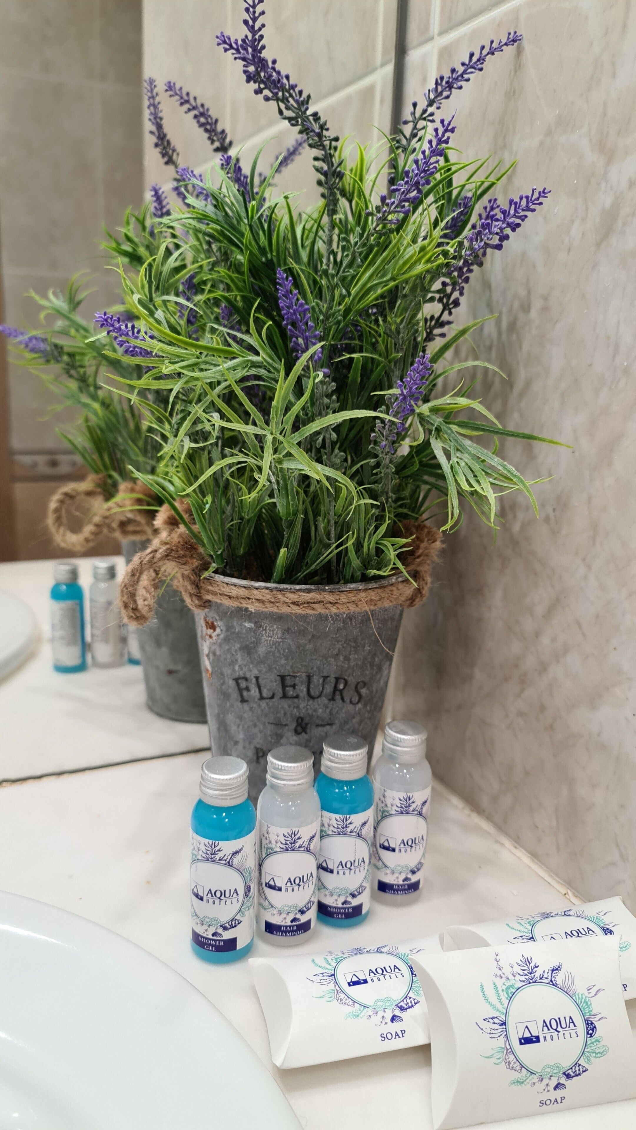 premium double or twin room | bathroom | designer toiletries, hair dryer, towels