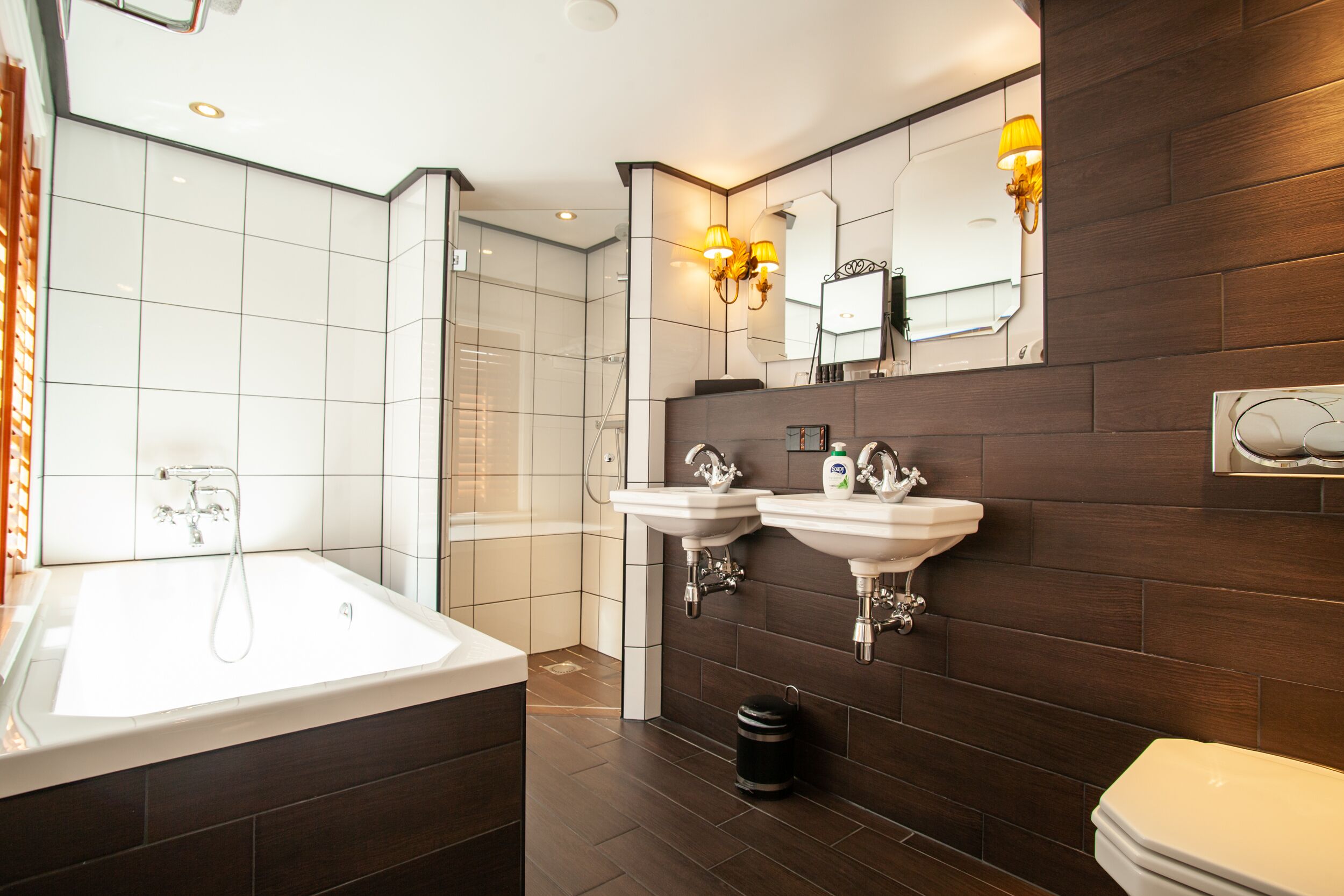 family quadruple room, 2 bedrooms | bathroom | designer toiletries, hair dryer, dressing gowns, slippers