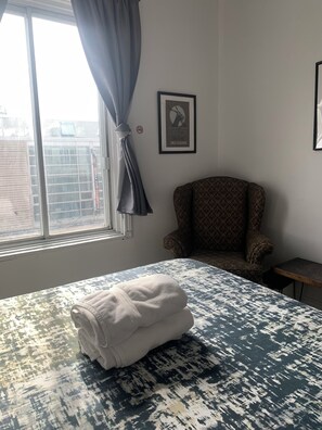 Economy Double Room, 1 Queen Bed, Non Smoking, Shared Bathroom | View from room - Pensione Popolo (Montreal)