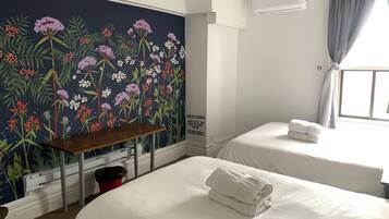 Economy Double or Twin Room, 2 Queen Beds, Non Smoking, Shared Bathroom