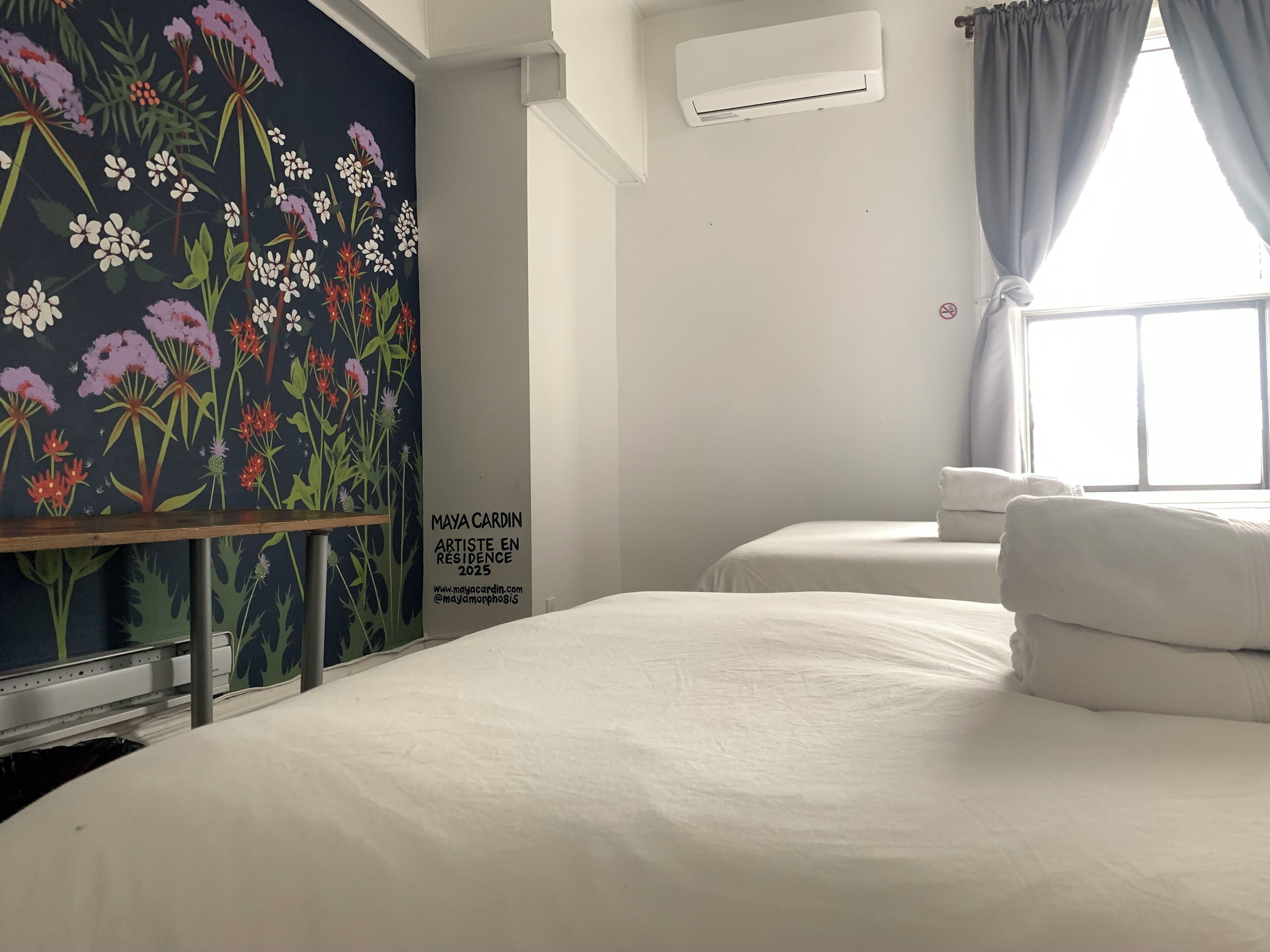 Economy Double or Twin Room, 2 Queen Beds, Non Smoking, Shared Bathroom