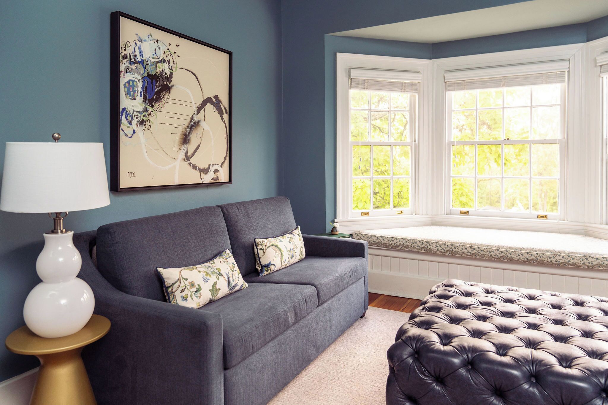 manor house suite | living area | 55-inch plasma tv with cable channels, netflix, hulu