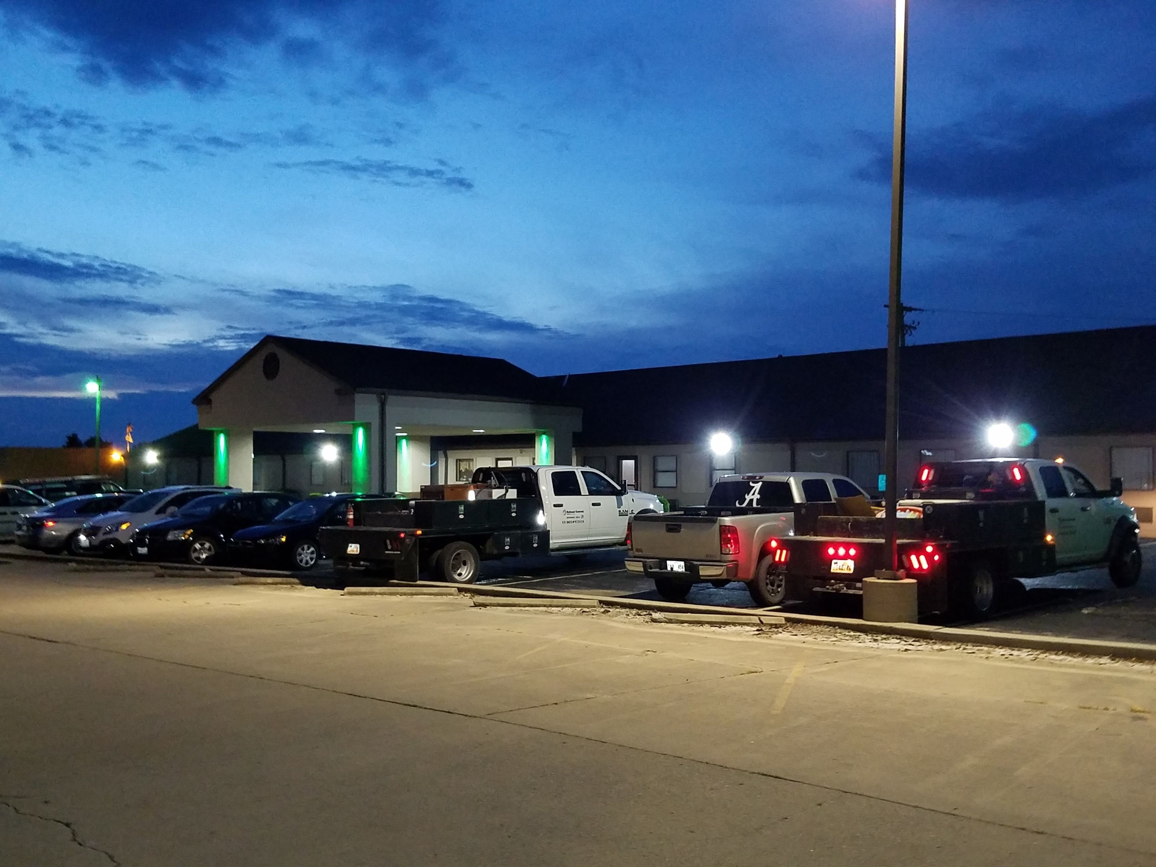 Front of property – evening/night