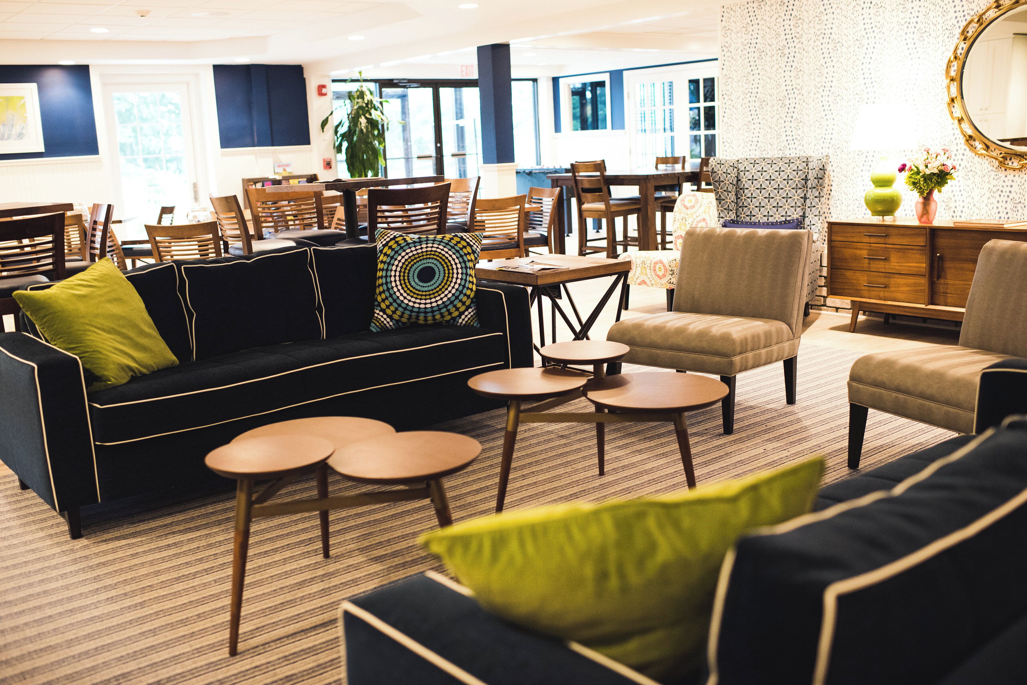 Sittområde i lobbyn