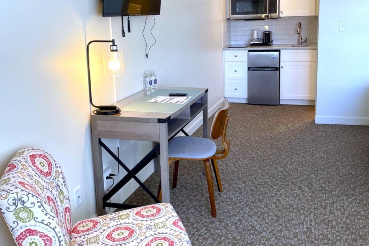 room, 2 queen beds, kitchenette | 1 bedroom, premium bedding, desk, laptop workspace