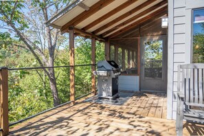 Romantic Cabin, Partial Lake View | Terrace/patio
