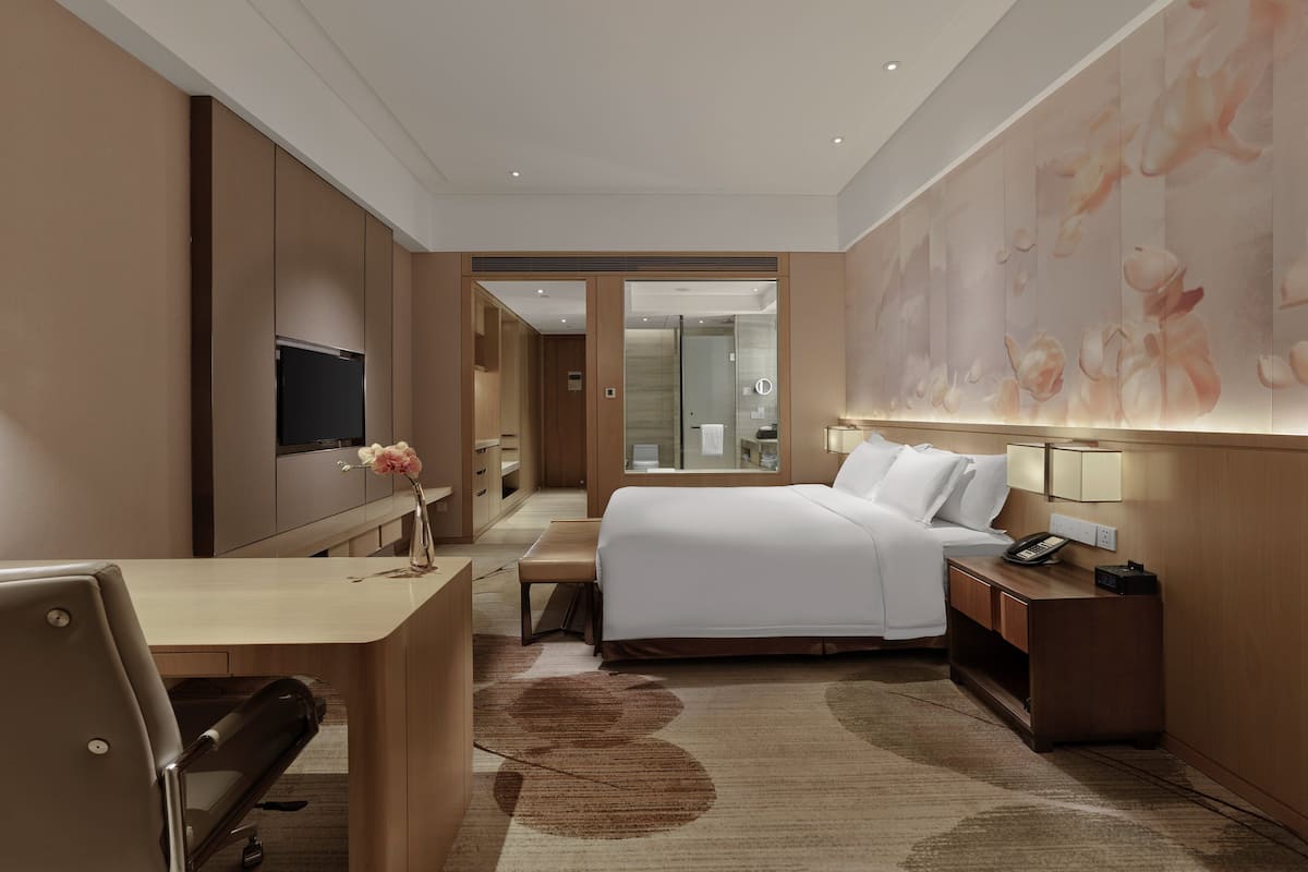 In-room safe, desk, laptop workspace, blackout drapes
