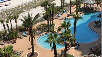 On the beach, white sand