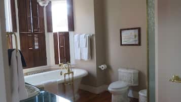 Suite (The Gettysburg) | Baño | Bañera y ducha independientes y bañera de hidromasaje