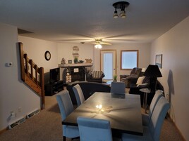 Premium Townhome, 2 Bedrooms, Lake View | Living area | Flat-screen TV, DVD player