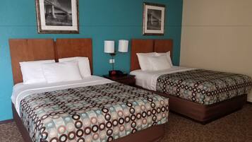 Double Room, 2 Queen Beds | Iron/ironing board, free WiFi, bed sheets