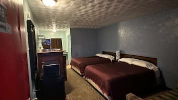 Desk, free WiFi, bed sheets