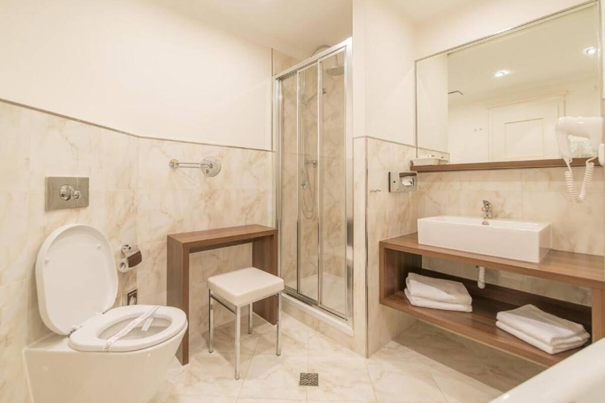 free toiletries, hair dryer, bathrobes, slippers