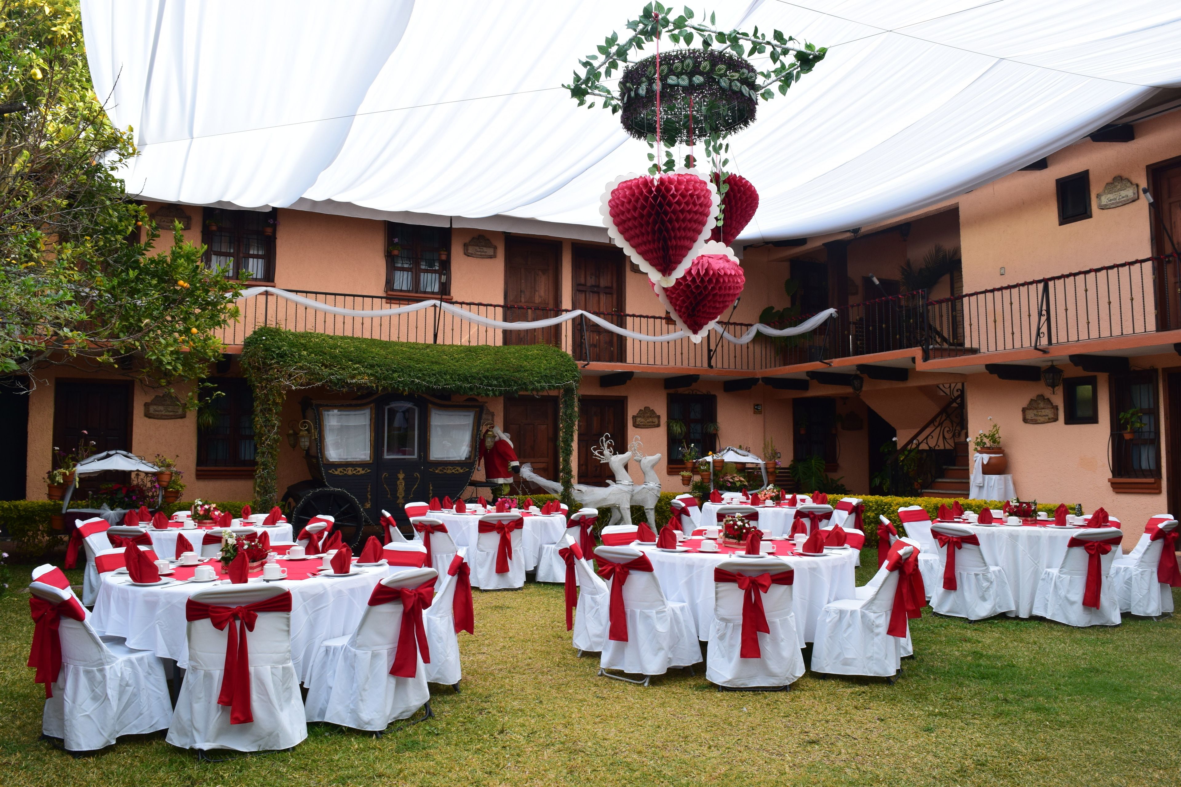 outdoor banquet area