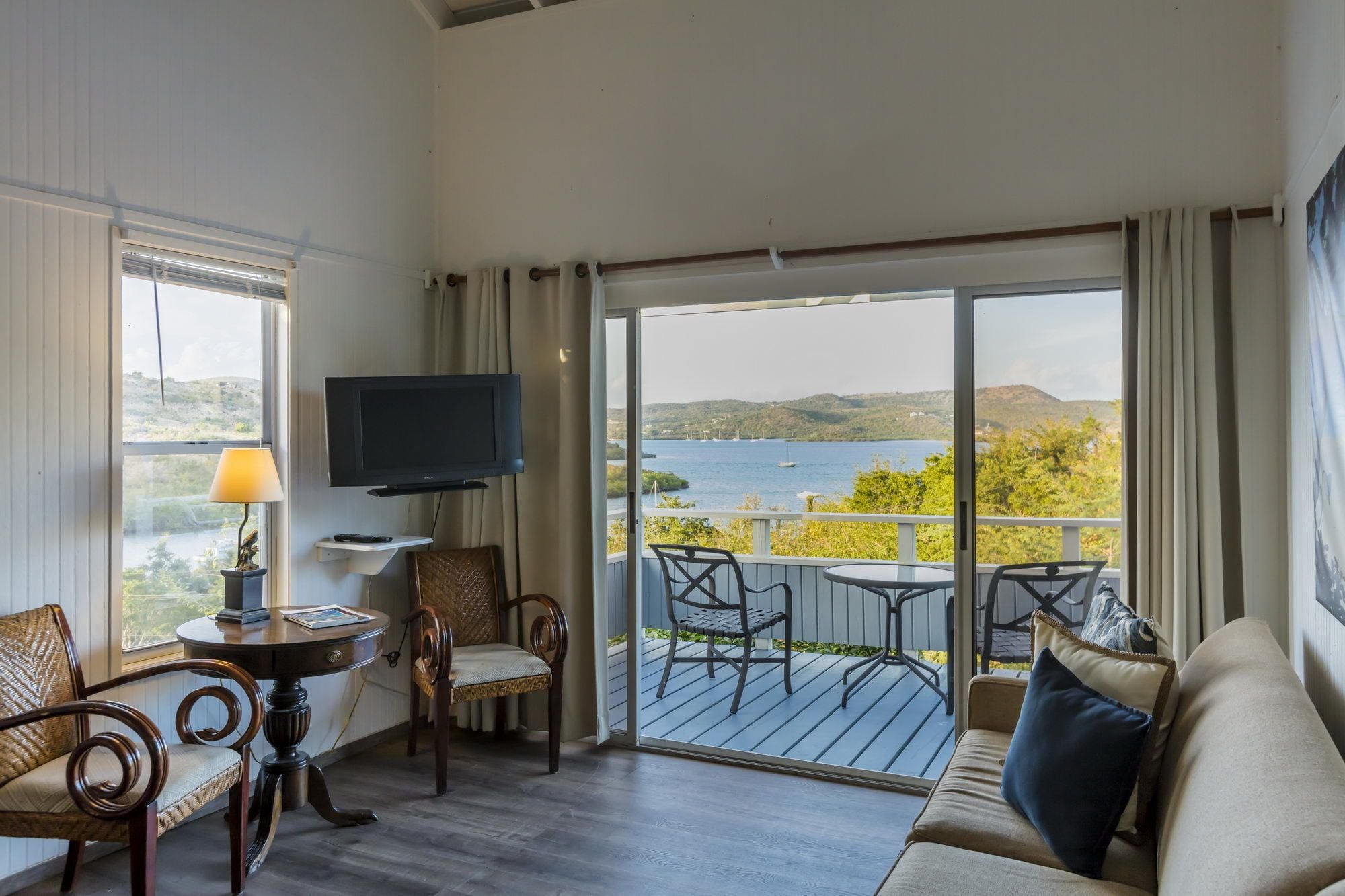 deluxe villa, 1 queen bed with sofa bed, ocean view | bathroom | shower, rainfall showerhead, free toiletries, hair dryer