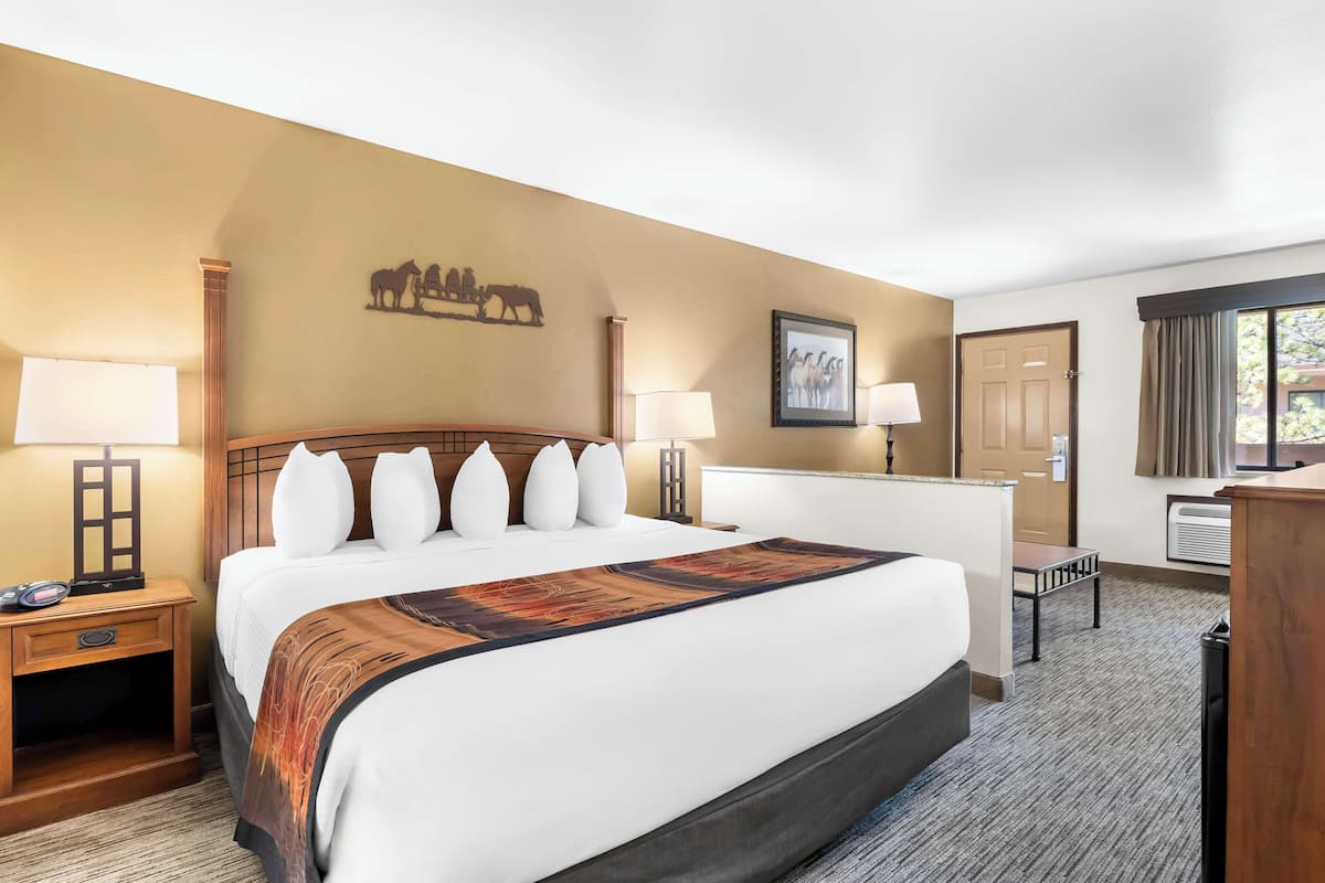 suite, 1 king bed, non smoking, refrigerator & microwave (with single sofabed) | blackout curtains, iron/ironing board, free cots/infant beds