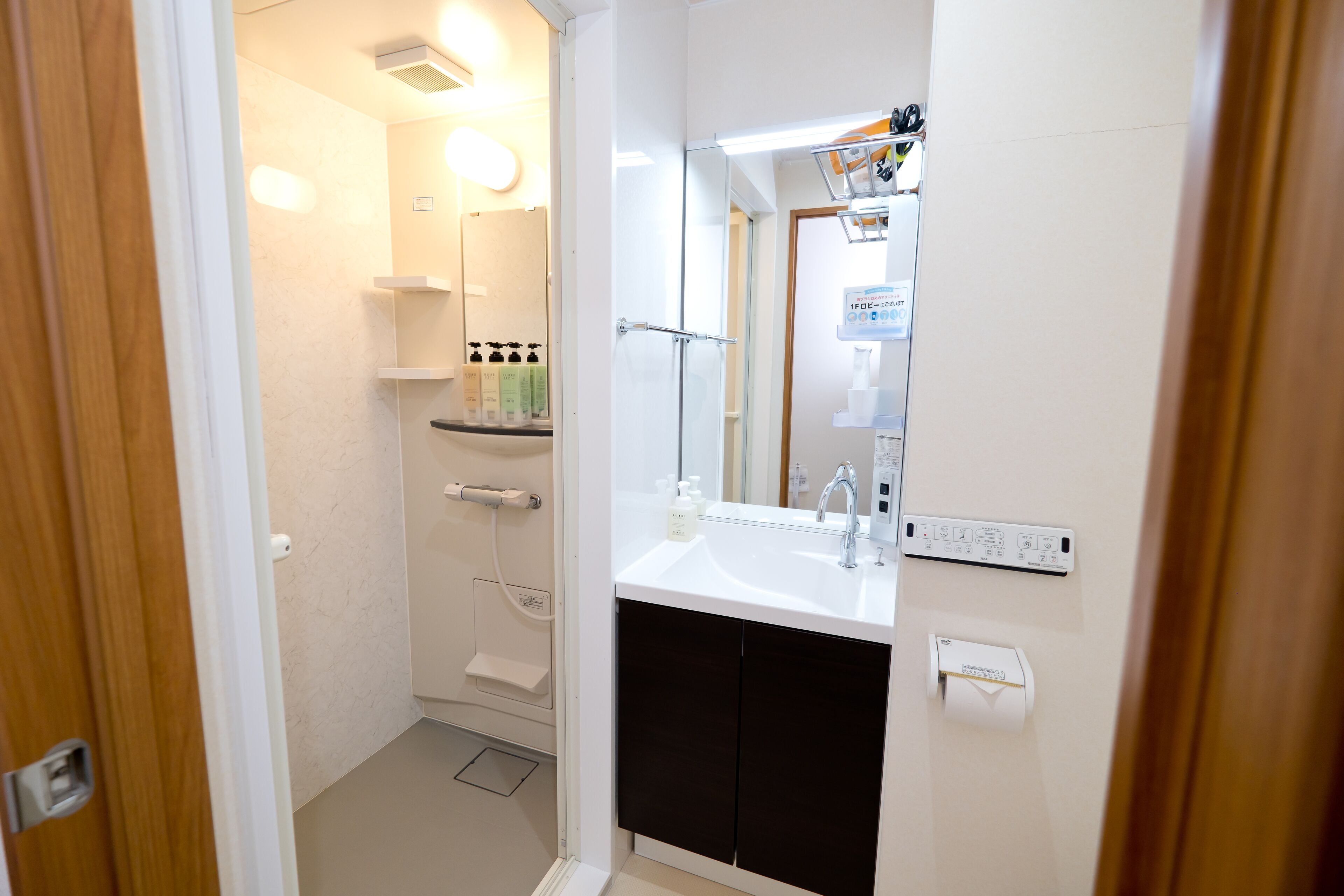 single room, b-sb  , non smoking [with shower booth](east wing) | bathroom | hair dryer, bathrobes, slippers, bidet