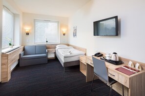 Familierom | Skrivebord, lydisolert, wi-fi (inkludert) og sengetøy