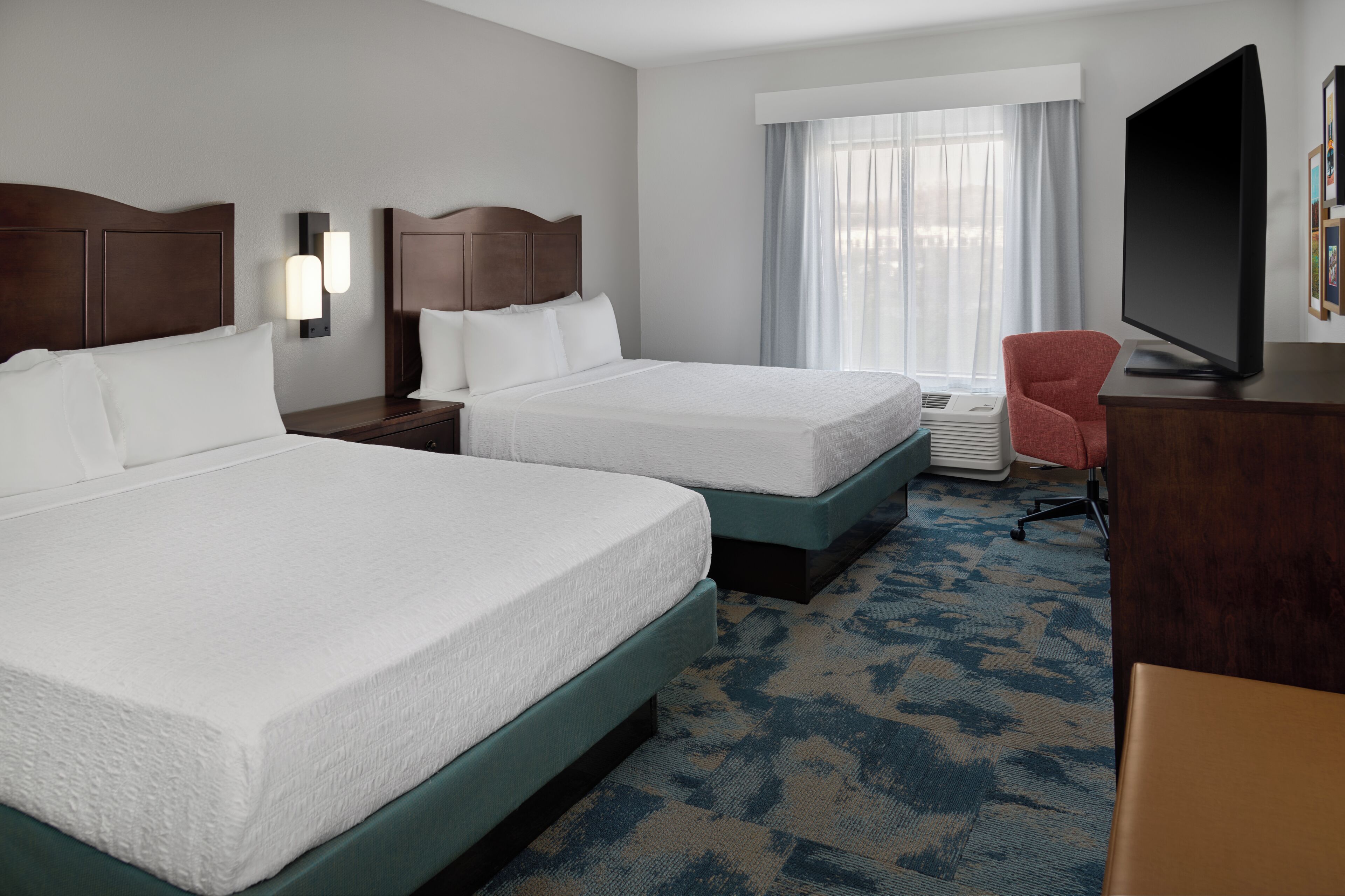 Room, 2 Queen Beds, Non Smoking, Refrigerator & Microwave | Hypo-allergenic bedding, pillowtop beds, in-room safe