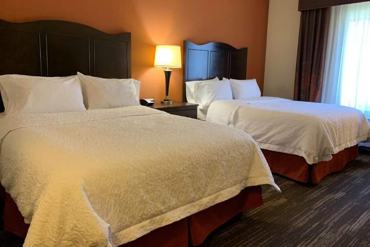 Hypo-allergenic bedding, pillowtop beds, in-room safe